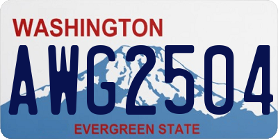 WA license plate AWG2504