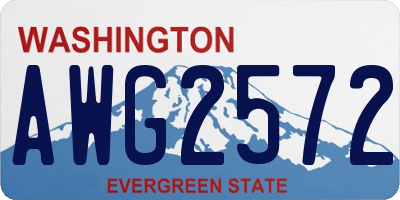 WA license plate AWG2572
