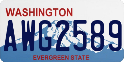 WA license plate AWG2589