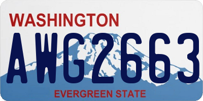 WA license plate AWG2663