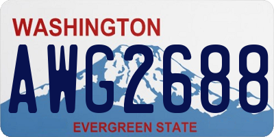 WA license plate AWG2688