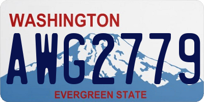 WA license plate AWG2779