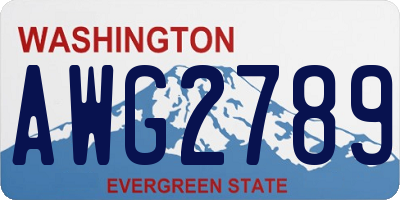 WA license plate AWG2789
