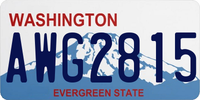 WA license plate AWG2815