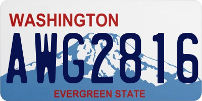 WA license plate AWG2816