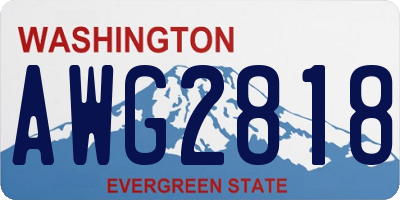 WA license plate AWG2818