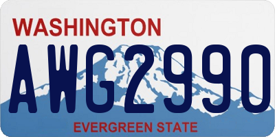WA license plate AWG2990