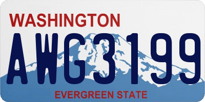 WA license plate AWG3199