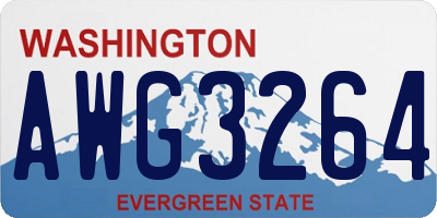 WA license plate AWG3264