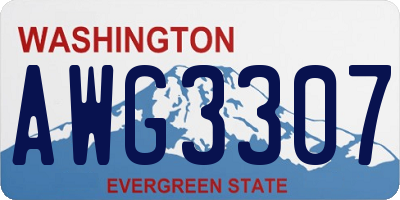 WA license plate AWG3307