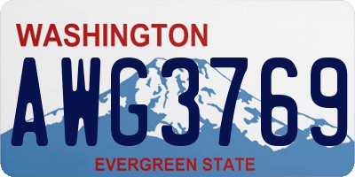 WA license plate AWG3769