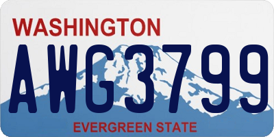 WA license plate AWG3799