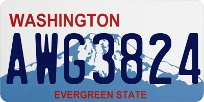 WA license plate AWG3824