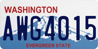WA license plate AWG4015