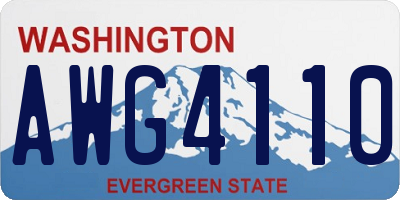 WA license plate AWG4110