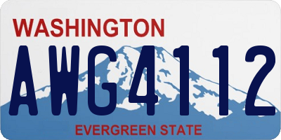 WA license plate AWG4112