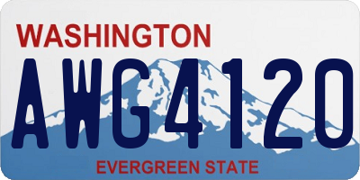 WA license plate AWG4120
