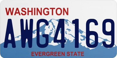 WA license plate AWG4169