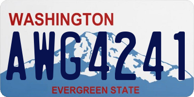 WA license plate AWG4241