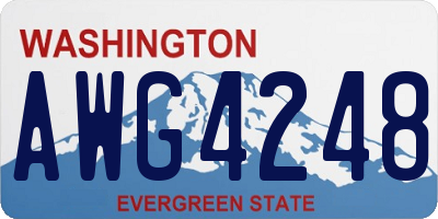 WA license plate AWG4248
