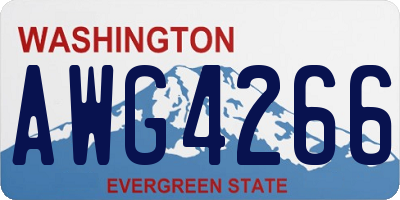 WA license plate AWG4266