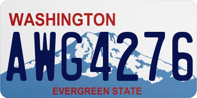WA license plate AWG4276