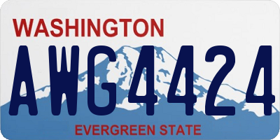 WA license plate AWG4424