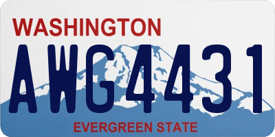 WA license plate AWG4431