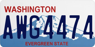 WA license plate AWG4474