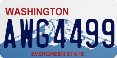 WA license plate AWG4499