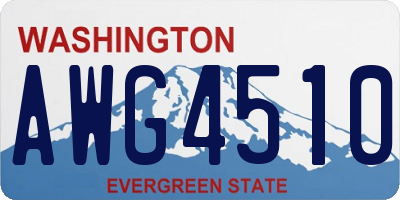 WA license plate AWG4510