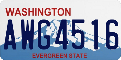 WA license plate AWG4516