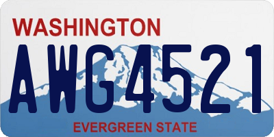 WA license plate AWG4521