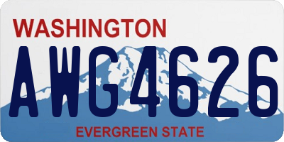 WA license plate AWG4626