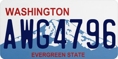 WA license plate AWG4796