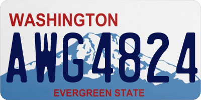 WA license plate AWG4824