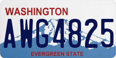 WA license plate AWG4825
