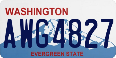 WA license plate AWG4827
