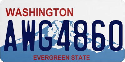 WA license plate AWG4860