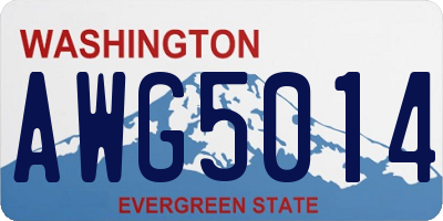 WA license plate AWG5014