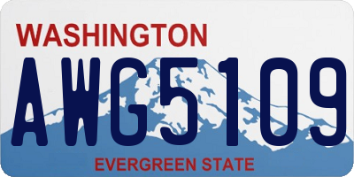 WA license plate AWG5109
