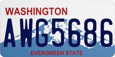 WA license plate AWG5686