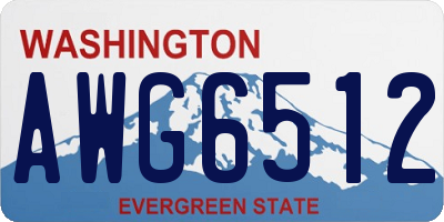 WA license plate AWG6512