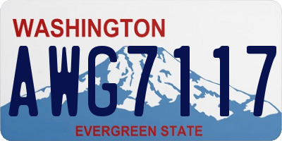 WA license plate AWG7117