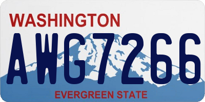 WA license plate AWG7266