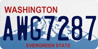 WA license plate AWG7287