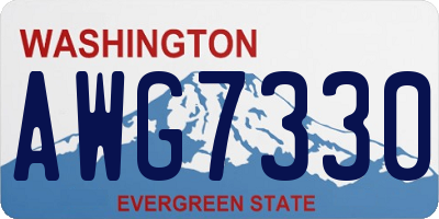 WA license plate AWG7330