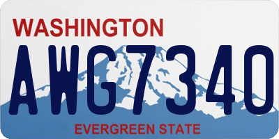 WA license plate AWG7340