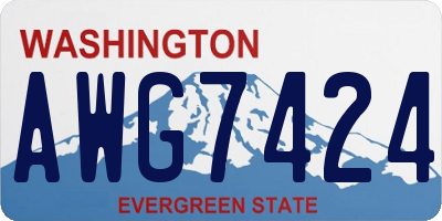 WA license plate AWG7424