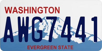 WA license plate AWG7441